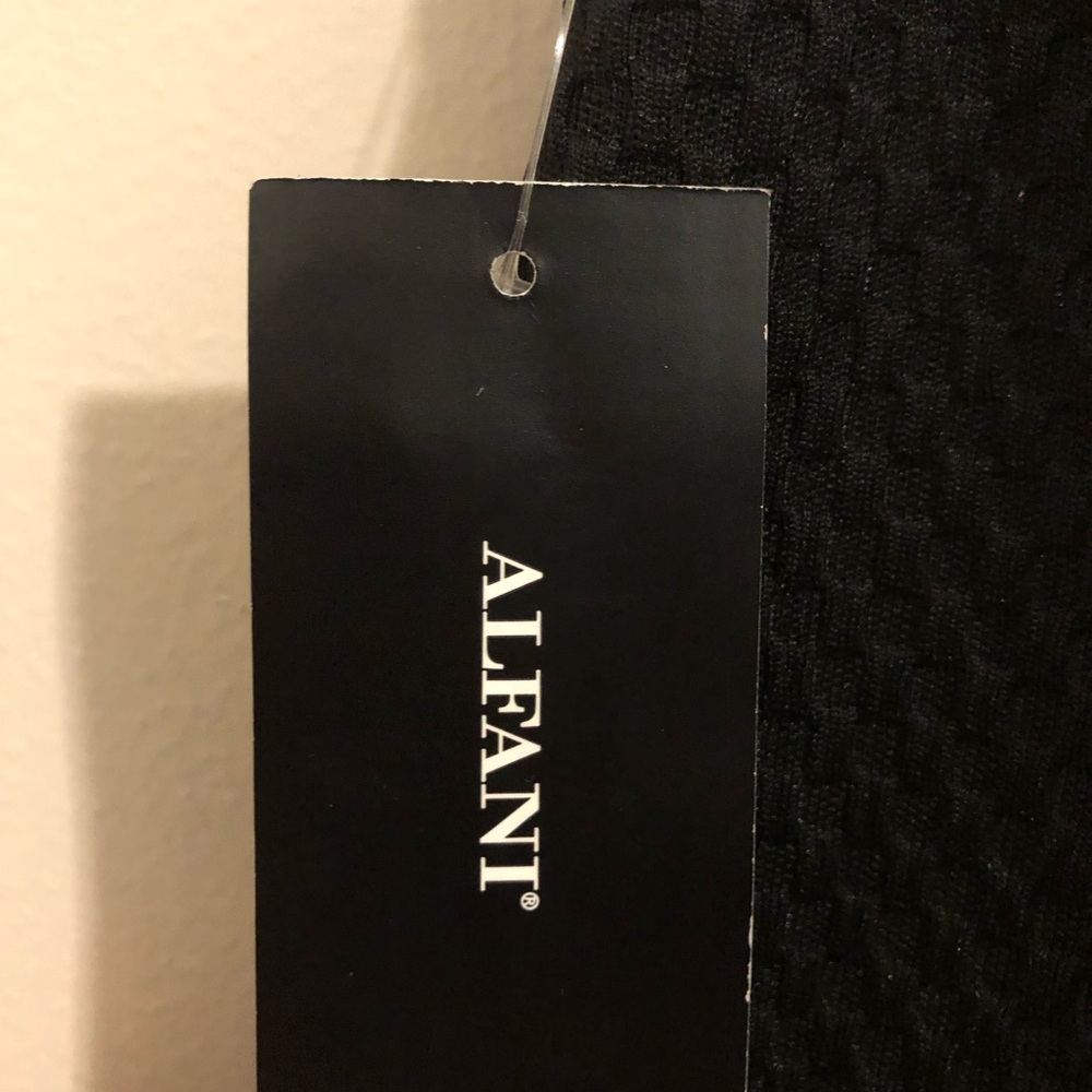 Alfani Black Textured Pencil Skirt - Picture 5 of 5